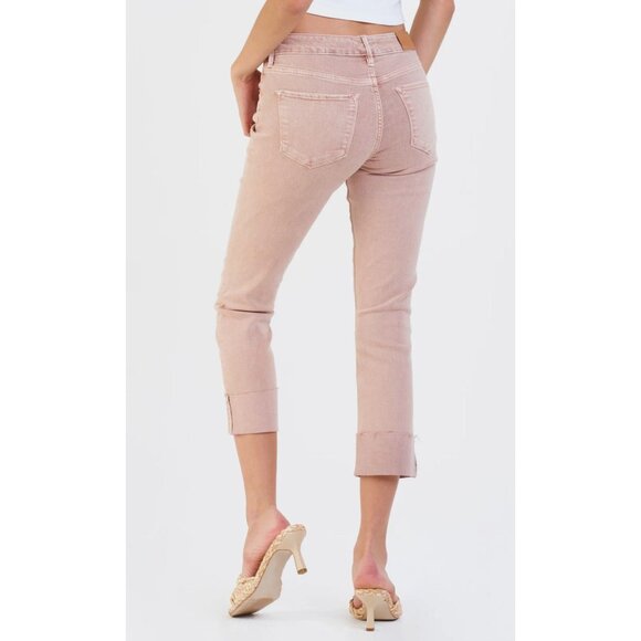Dear John Blaire High Rise Cuffed Straight Jeans in Rose Dust - Sz 26 - Picture 4 of 10